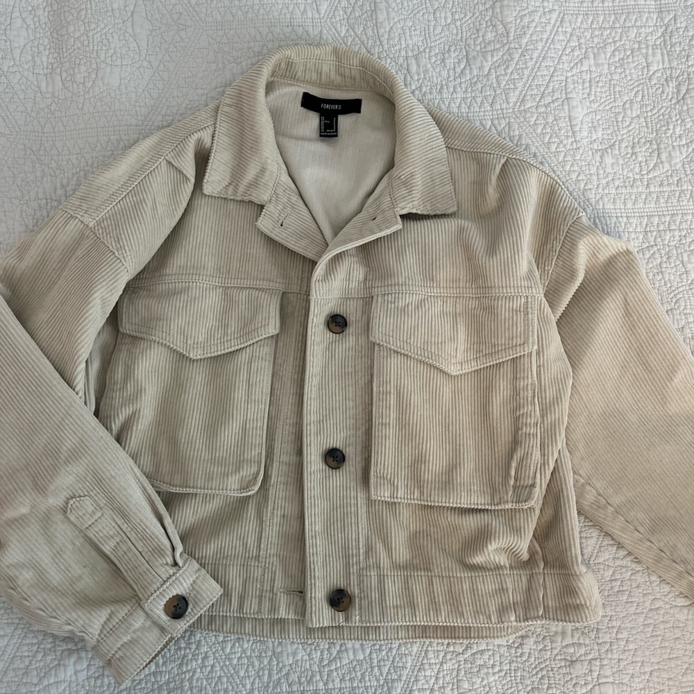 Forever 21 Tan Lightweight Shirt Jacket